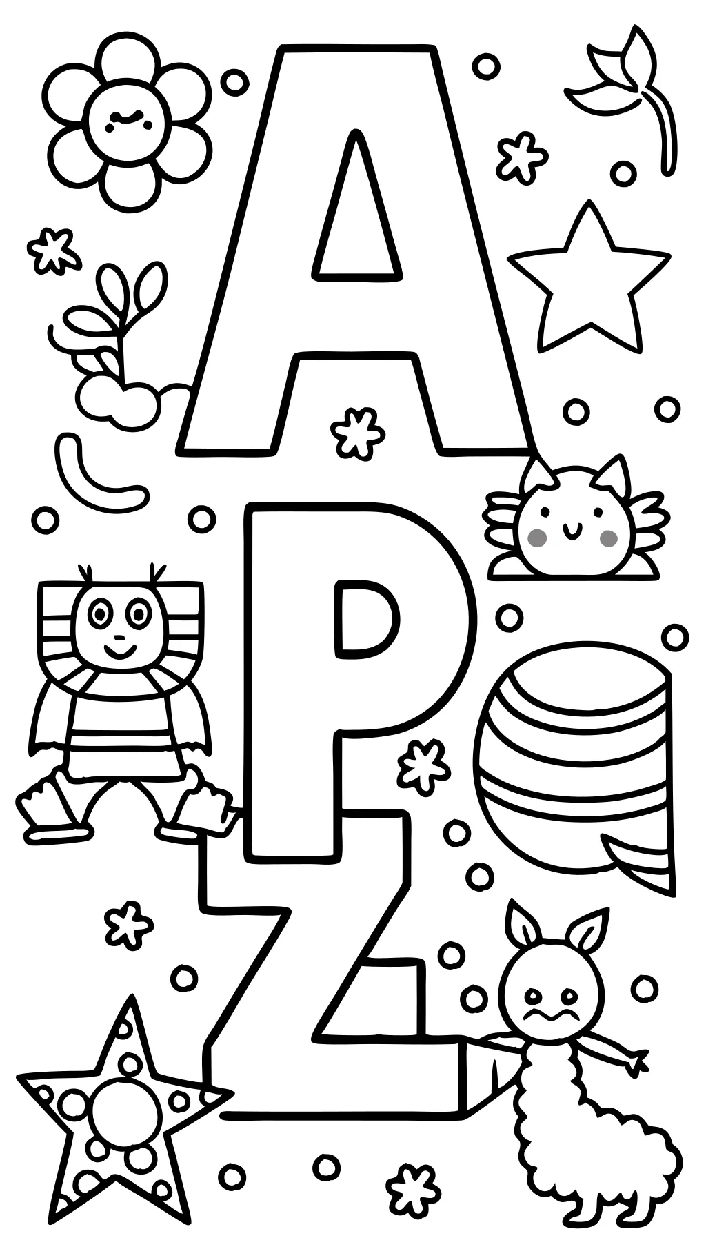 coloring page alphabet